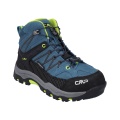 CMP Buty trekkingowe Rigel Mid WP (wodoodporne) niebiesko-zielone Juniorzy/Dzieci